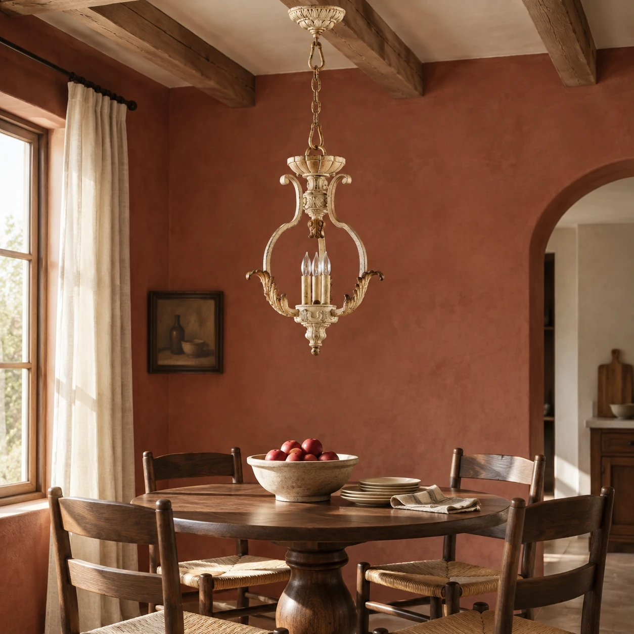 Evelyn pendant above a small dining nook