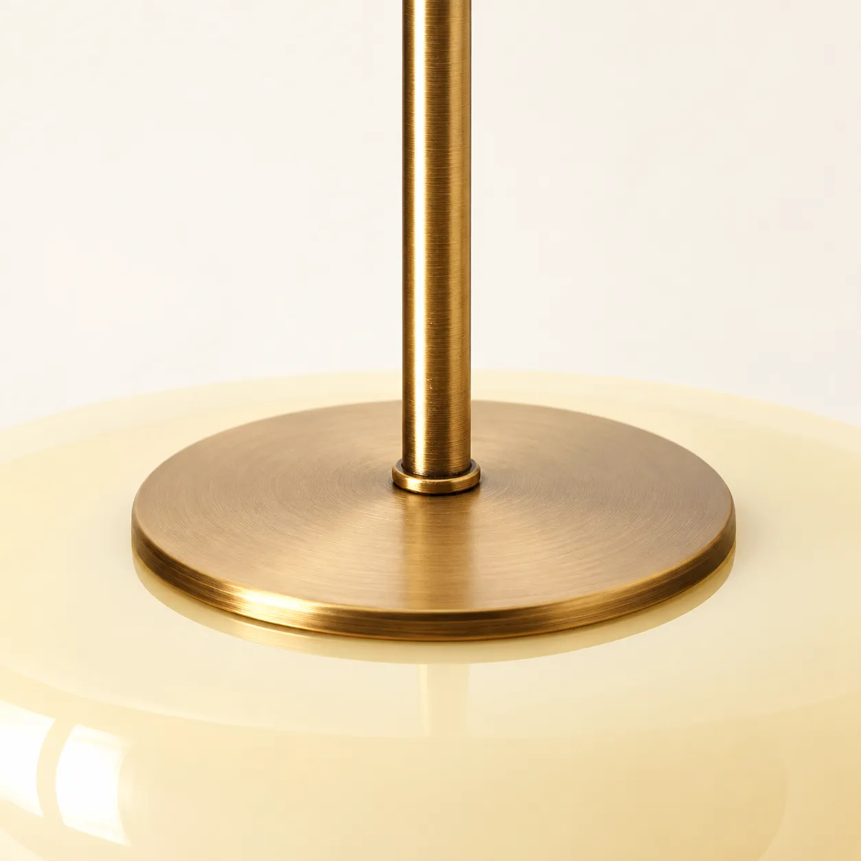 Emily metal stem and glass connector detail