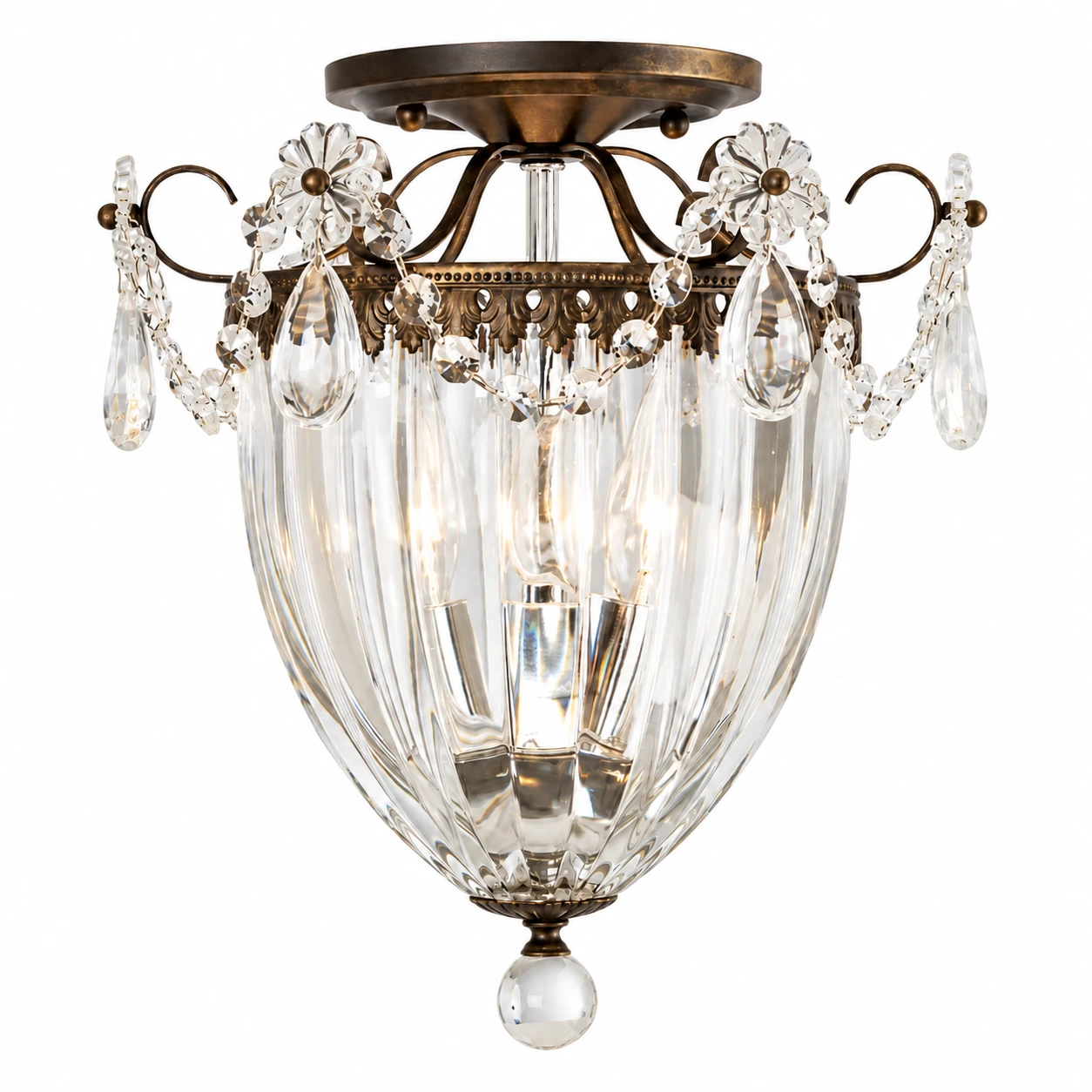 Lustre en cristal rustique américain : dimensions et aperçu du produit