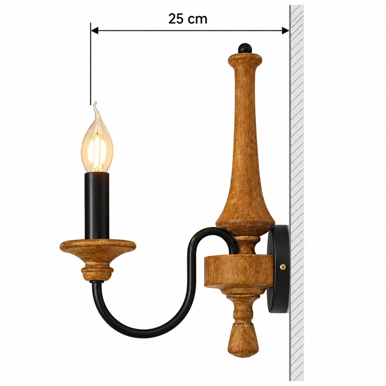 Verificado 1-Proyección de pared de luz de 25 cm