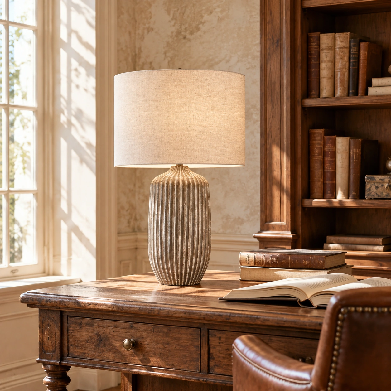 Aveline table lamp in a study