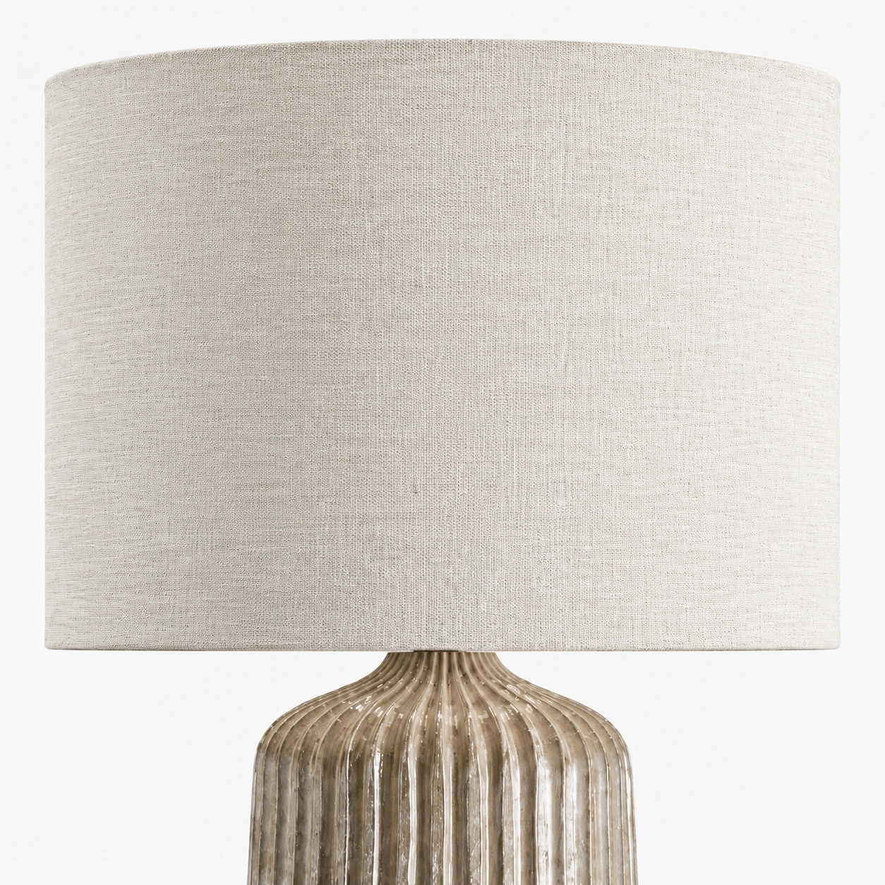 Cream woven fabric shade detail