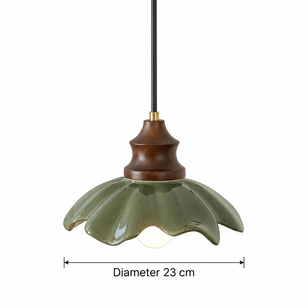 Suspension Clara French Flower en verre, dimensions vérifiées