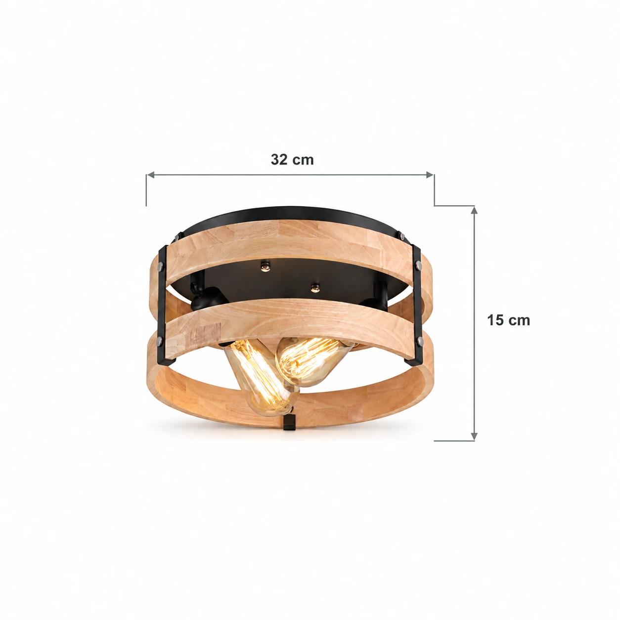 Legno naturale rotondo, dimensioni verificate