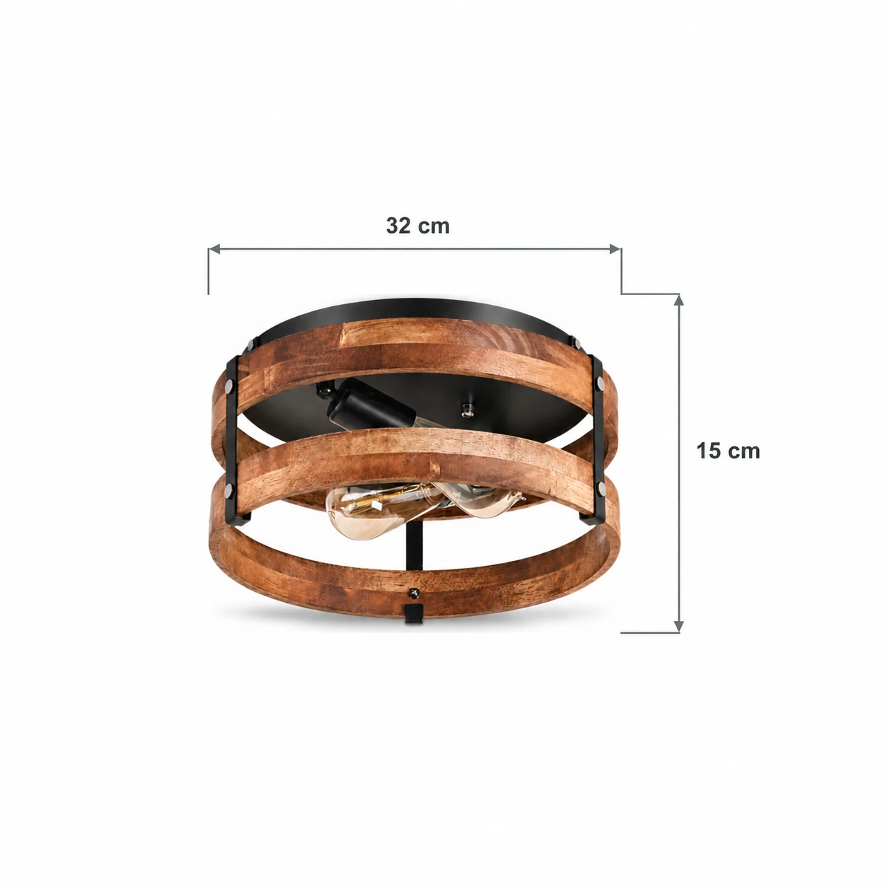 Legno antico rotondo, dimensioni verificate
