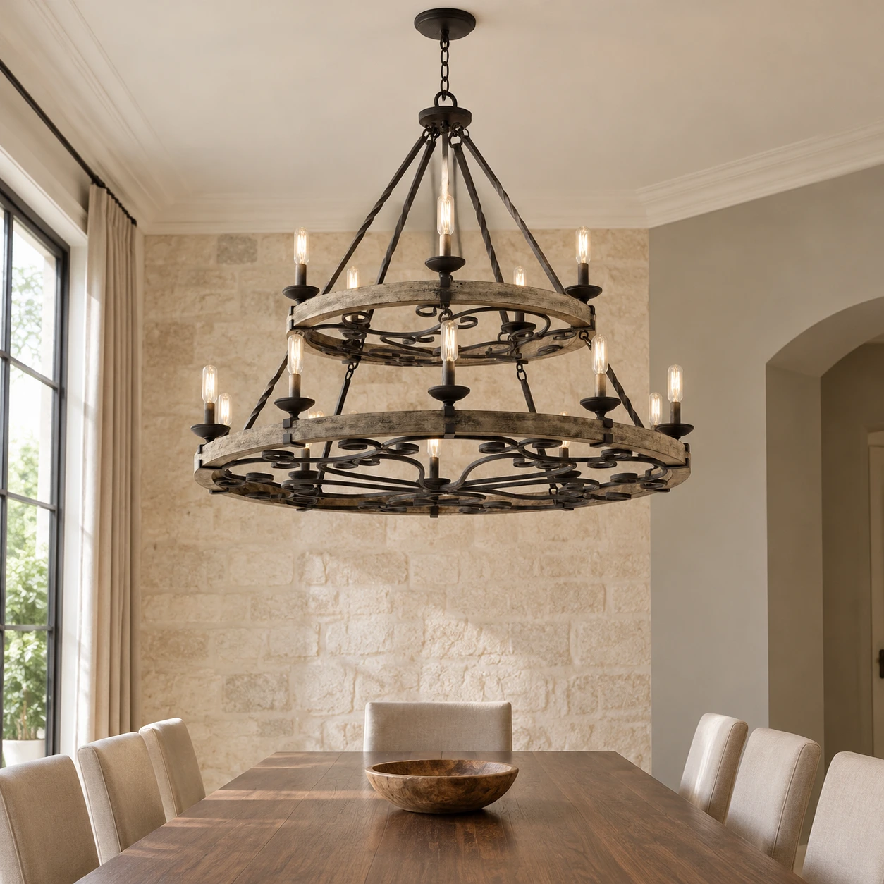15-Lumière dans une salle à manger ouverte plus grande