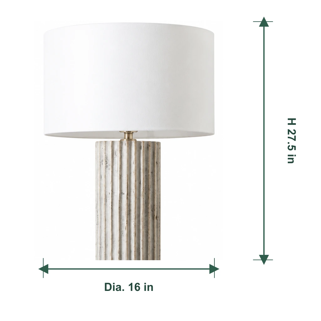 Graphique de référence des dimensions sur fond blanc