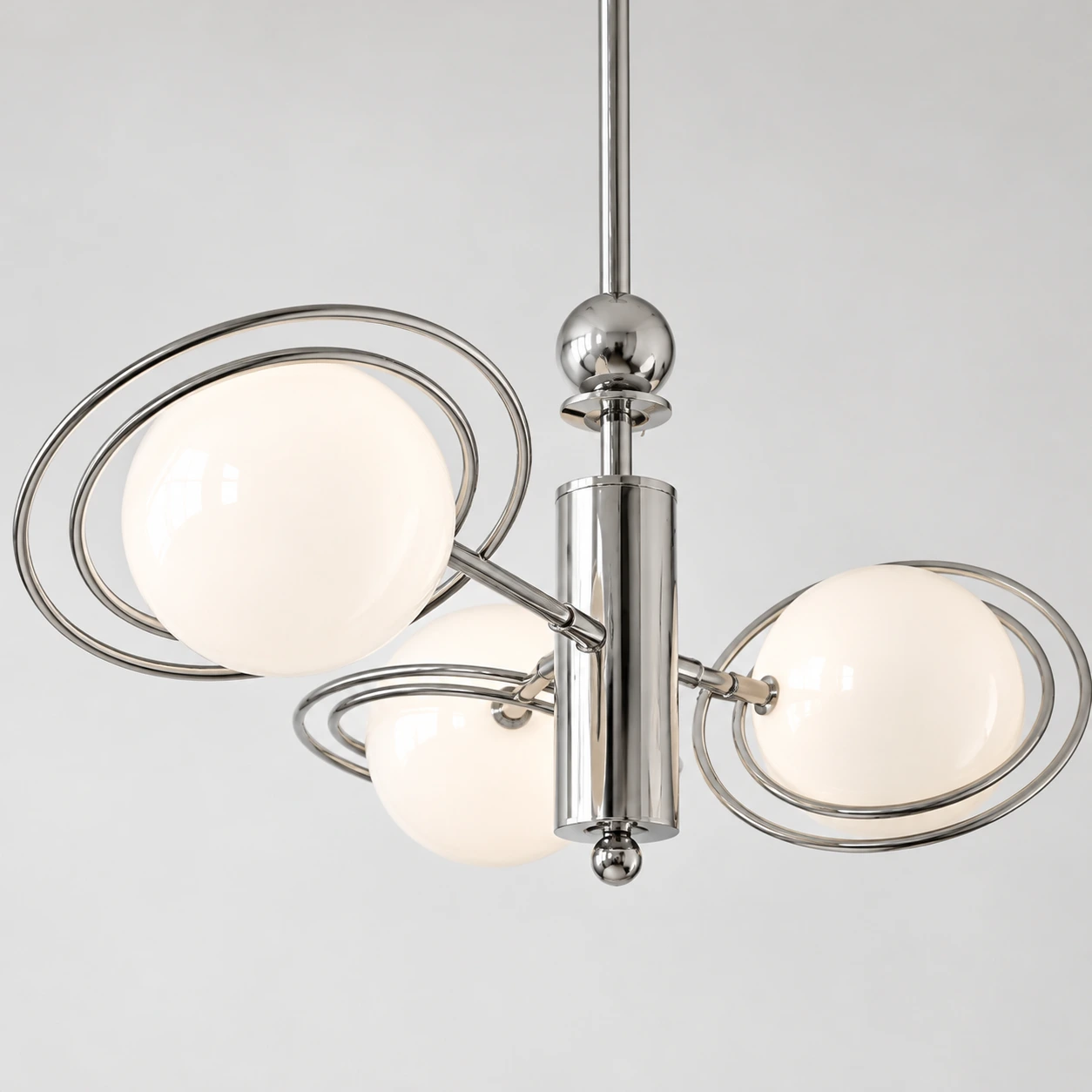 Lámpara colgante Kai Bauhaus Bean de vidrio y metal - vista detallada generada 1