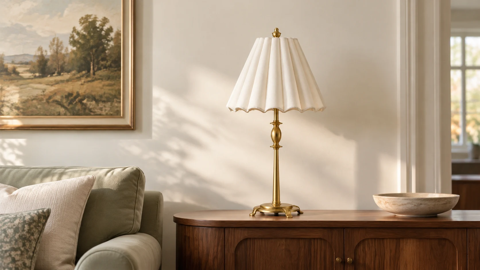 Lampe de table décorative vintage en fer Vera dans un intérieur résidentiel