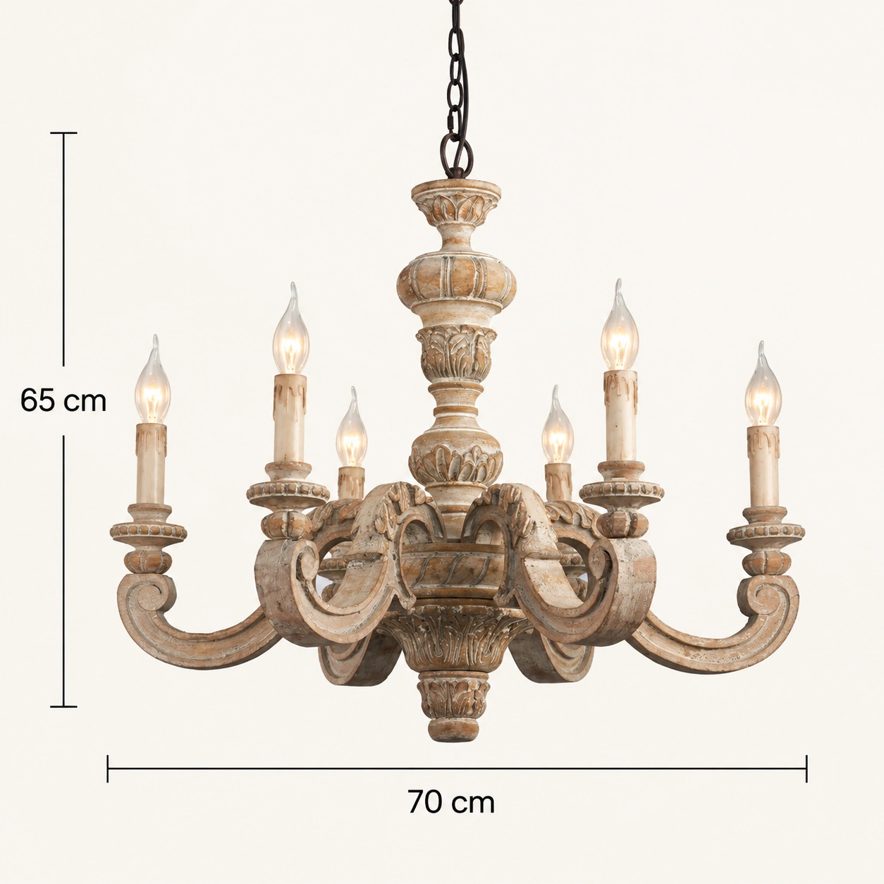 Dimensions du vieux bois : 70 cm de diamètre et 65 cm de hauteur