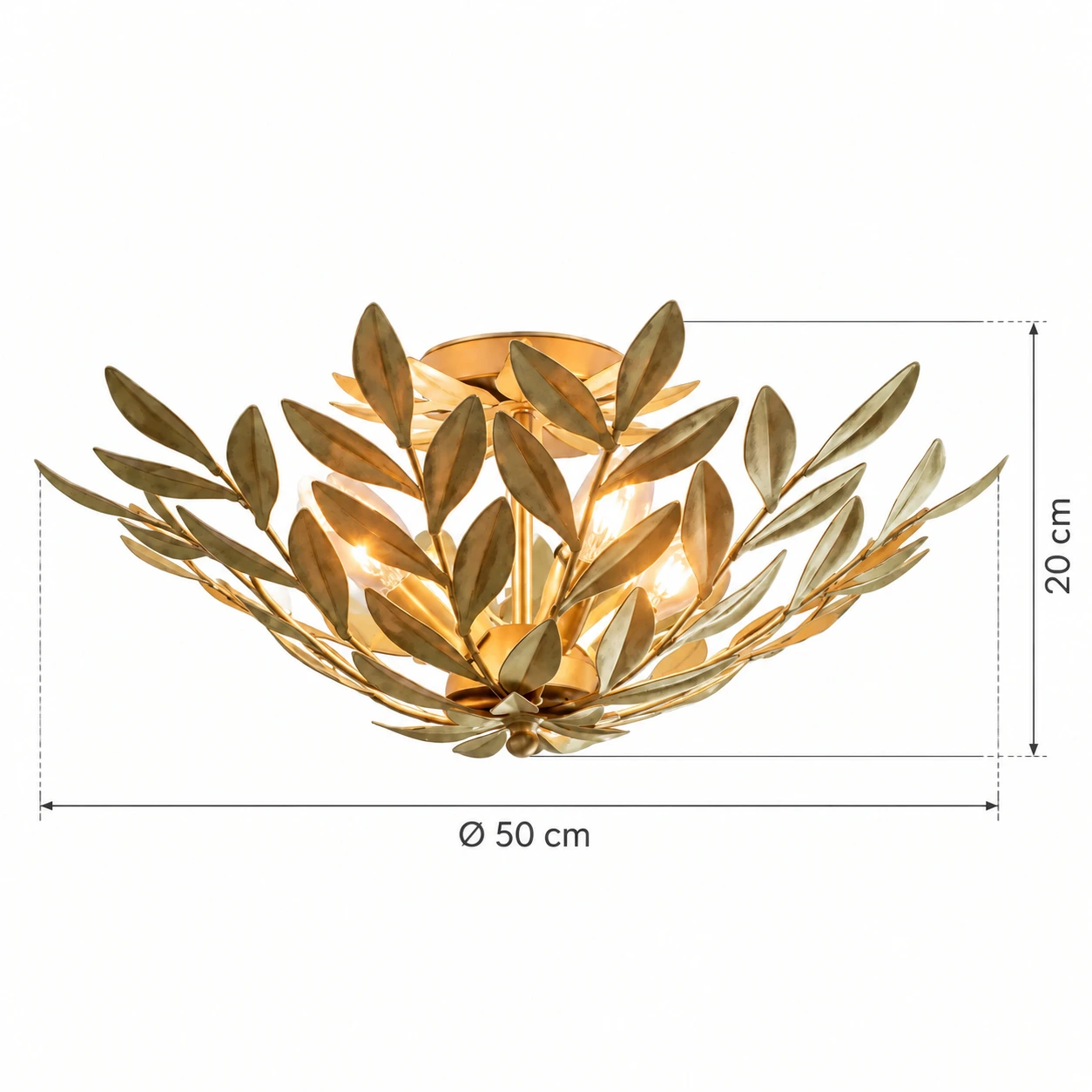Dimensions vérifiées : 50 cm de diamètre et 20 cm de hauteur