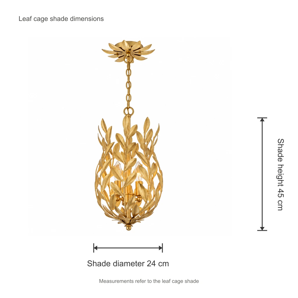 Dimensions de l'abri en forme de cage à feuilles pour Aurelia : 24 cm de diamètre et 45 cm de hauteur