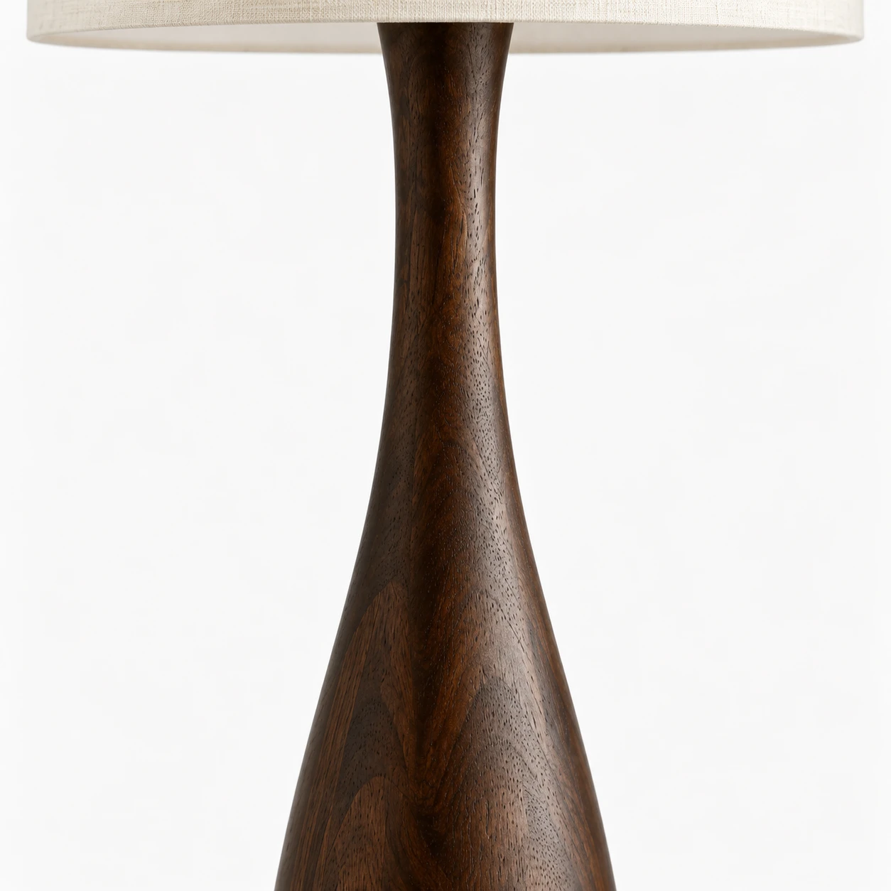 Café oscuro, mástil de madera en forma de lágrima
