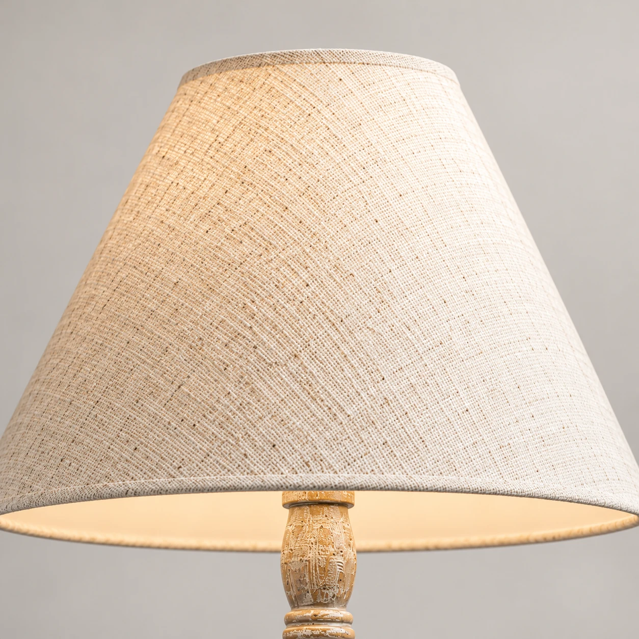 Cream tapered fabric shade