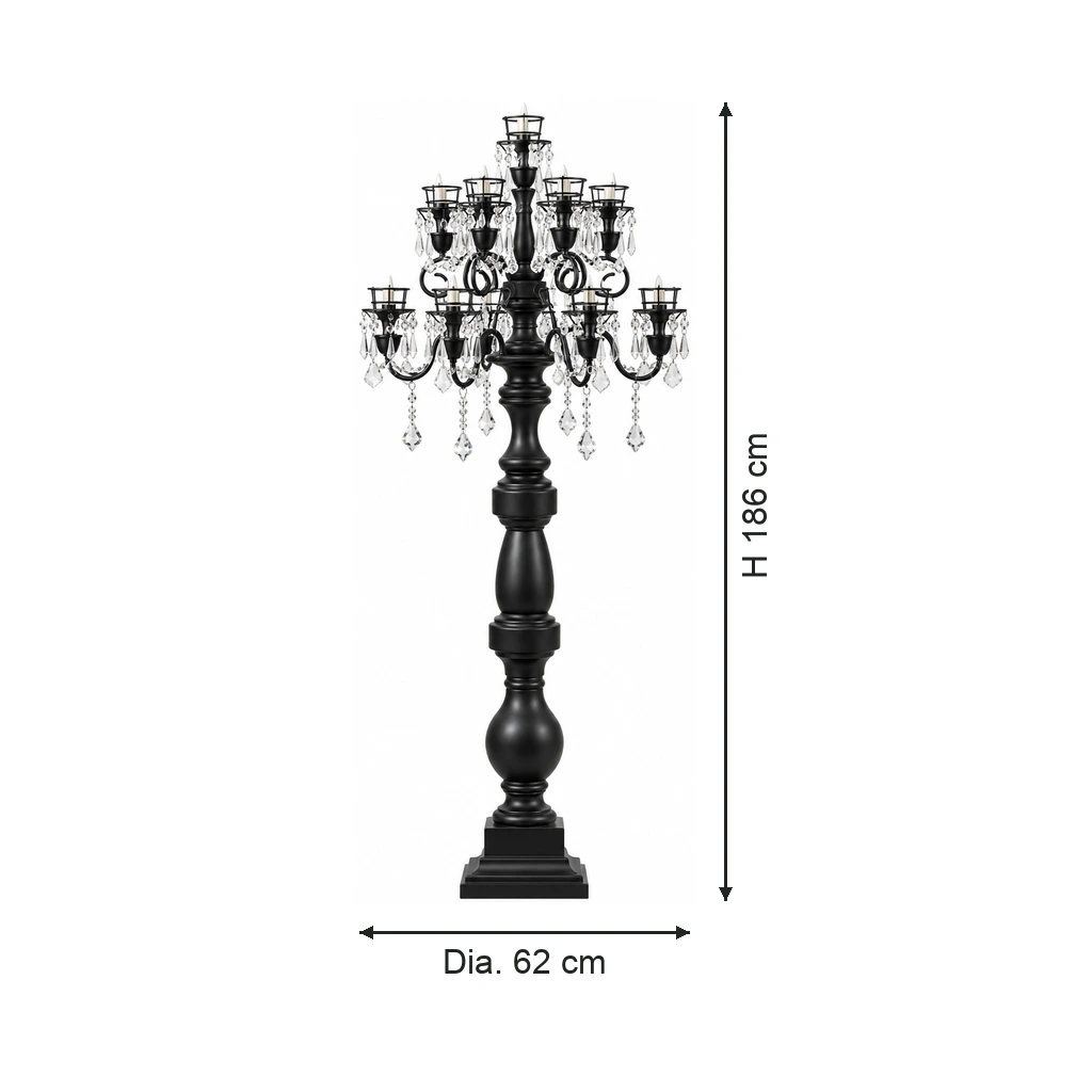 Celeste floor lamp dimensions: diameter 62 cm and height 186 cm