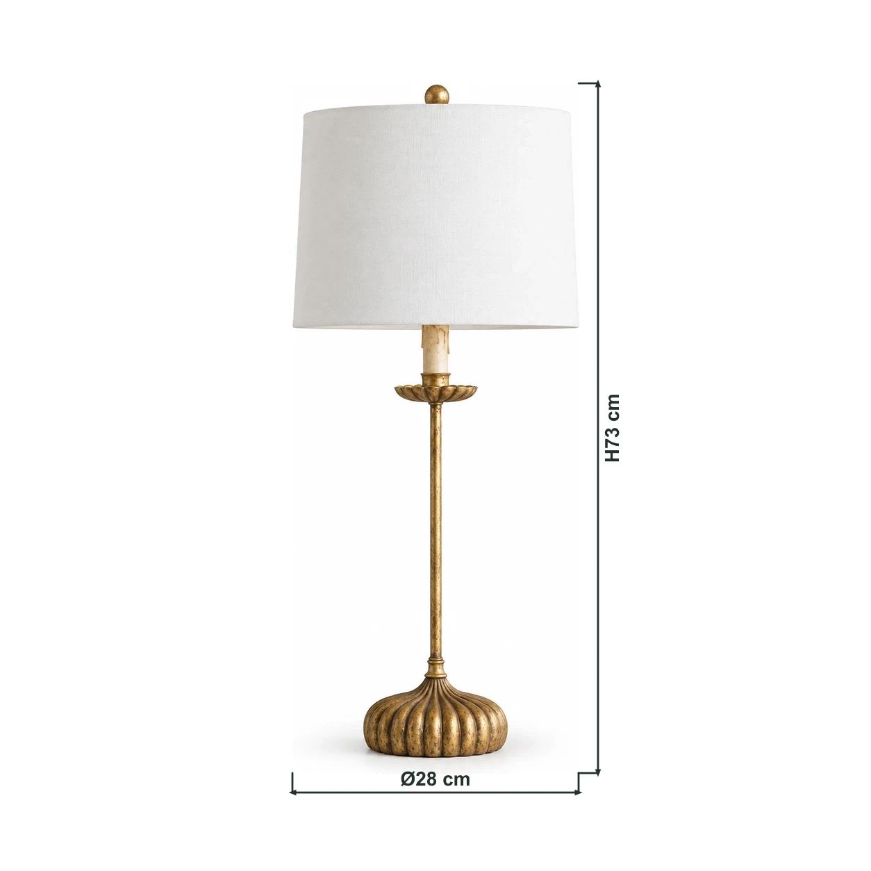 Clove table lamp dimensions: height 73 cm, diameter 28 cm